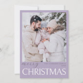 Carte Pastel Soft Light Lavender Joyeux Noël Photo (Devant)