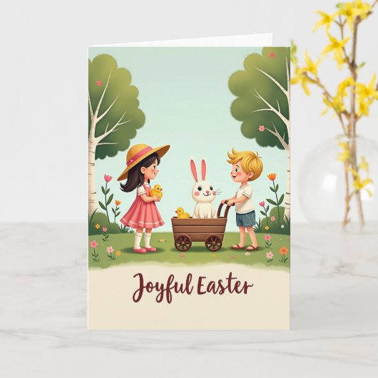 Carte Pastel Spring Scene Card (Fleur jaune)