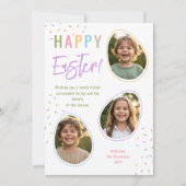 Carte Pastel Sprinkles Easter Egg Photo Collage Easter (Devant)