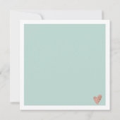 Carte Pastel turquoise bleu carré certificat cadeau logo (Dos)