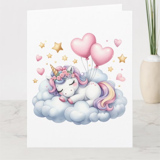 Carte Pastel Unicorn (Devant)