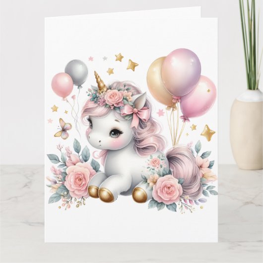 Carte Pastel Unicorn (Devant)