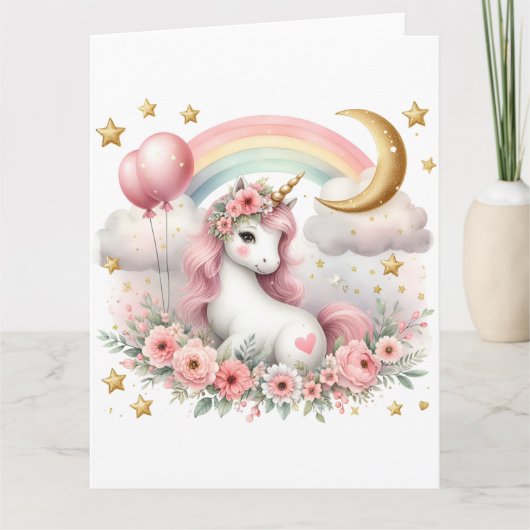 Carte Pastel Unicorn (Devant)