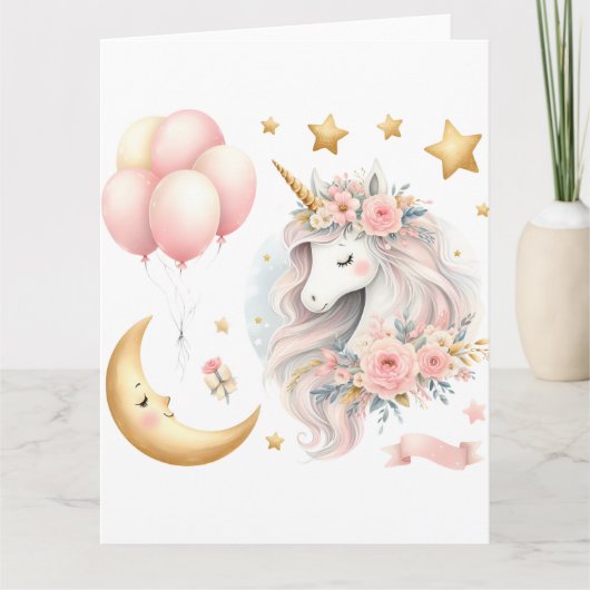 Carte Pastel Unicorn (Devant)