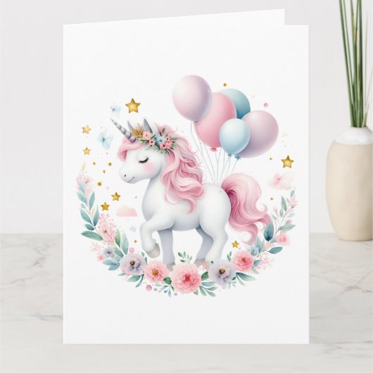 Carte Pastel Unicorn (Devant)