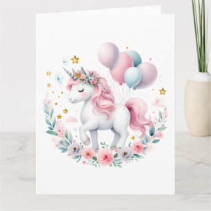 Carte Pastel Unicorn