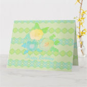 Carte Pastel Vert Et Jaune (Fleur jaune)
