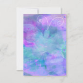 Carte Pastel Watercolor Butterfly Table Numéro (Dos)