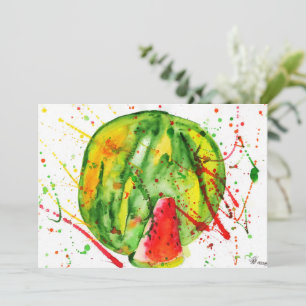 Carte pastèque Abstraite couleur vive