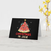 Carte Pastèque Arbre de Noël Noël en Juillet Eté (Fleur jaune)