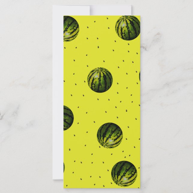 Carte pastèque jaune avec graines (Devant)