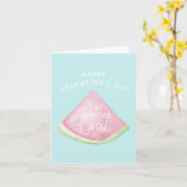 Carte Pastèque mignonne quelqu'un de doux pour la Saint- (Fleur jaune)