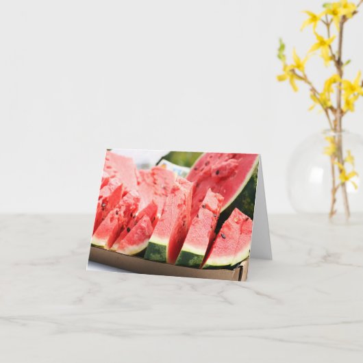 Carte Pastèque Potluck (Fleur jaune)