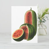 Carte Pastèques Vintage Haut Ronds, Fruits Alimentaires  (Debout devant)