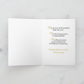 Carte Pasteur 13 ans Ordination Anniversaire Black Gold (Intérieur)