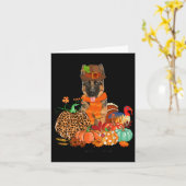 Carte Pasteur Allemand De Thanksgiving Avec La Poussette (Fleur jaune)