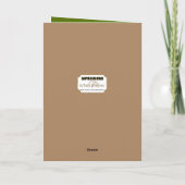 Carte Pasteur Appréciation Masculine Brown Abstrait Cart (Dos)