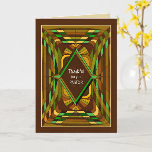 Carte Pasteur Appréciation Masculine Brown Abstrait Cart