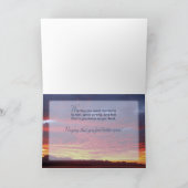 Carte Pasteur Bien, Écriture Coucher du soleil (Intérieur)