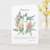 Carte Pasteur Bon rétablissement Croix religieuse avec f (Fleur jaune)