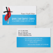 Carte Pasteur Christianisme Croix Chrétienne (Devant / Derrière)