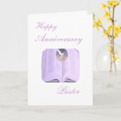 Carte Pasteur heureux d'anniversaire (Fleur jaune)