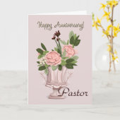 Carte Pasteur heureux d'anniversaire (Fleur jaune)