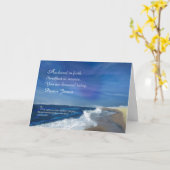 Carte Pasteur Nom personnalisé Fête des pères religieuse (Fleur jaune)