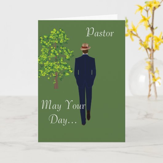 Carte Pasteur Que tes Jours soient bénis (Fleur jaune)