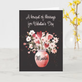 Carte Pasteur Valentines Religieuses Jour Bouquet Bénédi (Fleur jaune)