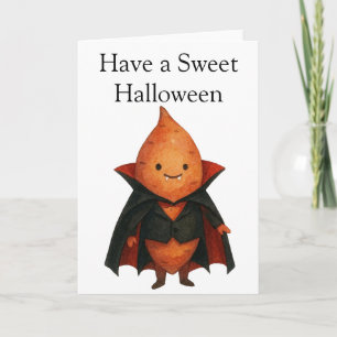 Carte Patate Douce Vampire Halloween