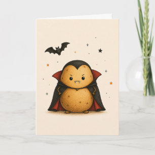 Carte Patate drôle de vampire Joyneuse Halloween