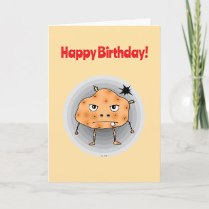 Carte Patate drôle Joyeux Anniversaire Visage