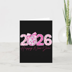 Carte Patch boule disco Bonne Année 2026