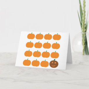 Carte Patch Citrouille d'Halloween mignon
