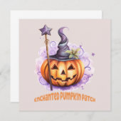 Carte Patch Citrouille enchanté - Joli Jack-o’-Lantern (Devant / Derrière)