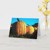 Carte Patch Citrouille Halloween en journée (Fleur jaune)