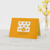 Carte Patch de Citrouille fantaisiste à Halloween Carré (Fleur jaune)