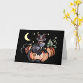 Carte Patch de citrouilles Lune du chat noir (Fleur jaune)