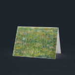 Carte Patch d'herbe | Vincent van Gogh<br><div class="desc">Patch of Grass (1887) de Vincent van Gogh est une peinture charmante et vibrante qui saisit la simplicité de la nature. Dans cette pièce, Van Gogh dépeint un pâté d'herbe, mettant l'accent sur la texture et le mouvement de la verdure à travers des coups de pinceau dynamiques. Les couleurs vives...</div>