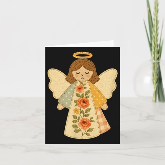 Carte Patchwork Angel Cozy Christmas & Christian Des (Devant)
