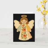 Carte Patchwork Angel Cozy Christmas & Christian Des (Fleur jaune)