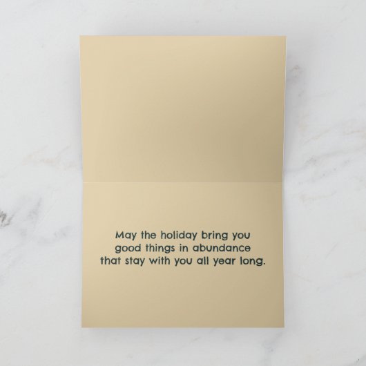 Carte Patchwork Citrouille de Thanksgiving (Intérieur)