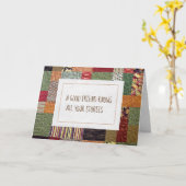 Carte Patchwork Quilt Anniversaire Pour Ami (Fleur jaune)