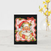 Carte Patchwork Santa Claus Rétro Noël Funny Mens W (Fleur jaune)