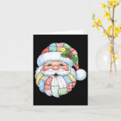 Carte Patchwork Santa Claus Rétro Noël Funny Mens W (Fleur jaune)