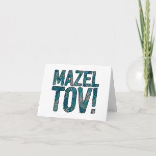 Carte Patchwork Teal de Mazel Tov