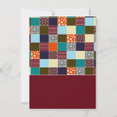 Carte Patchwork Teddy Bear, Baby shower Bingo (Dos)