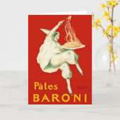Carte Pates Baroni Cappiello Publicité Vintage (Fleur jaune)