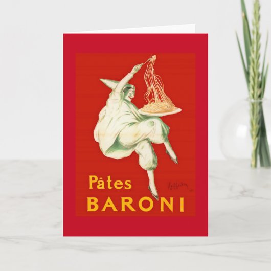 Carte Pates Baroni Cappiello Publicité Vintage (Devant)